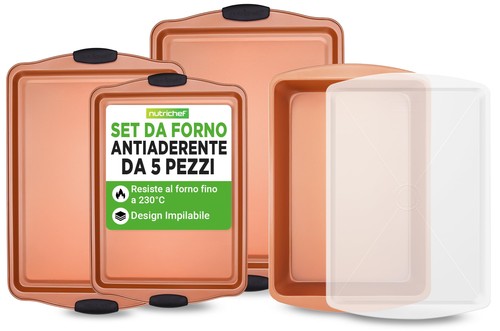 Nutrichef set teglie da - 5,