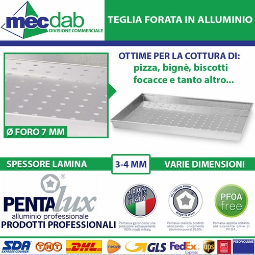 Teglia forata alluminio - forata, in